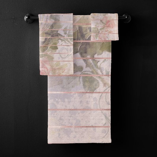 ヴィンテージバラエフェメラ |フローラ水の色 バスタオルセット