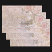 ヴィンテージバラエフェメラ |フローラ水の色 ラッピングペーパーシート