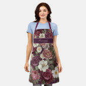 ヴィンテージバラエプロン(名前または他の文字付き) エプロン (着用した状態)