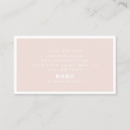 ヴィンテージバラエレガントイベントプランナー名刺 名刺 (裏面)