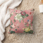 ヴィンテージバラエレガントフランスのコラージュ クッション (ブランケット)