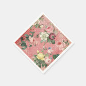 ヴィンテージバラエレガントフランスのコラージュ スタンダードカクテルナプキン (角)