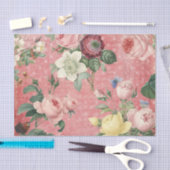 ヴィンテージバラエレガントフランスのコラージュ 薄葉紙 (クラフト)