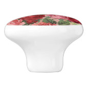 ヴィンテージバラエレガントフローラピンクローズ金ゴールド セラミックノブ (側面)