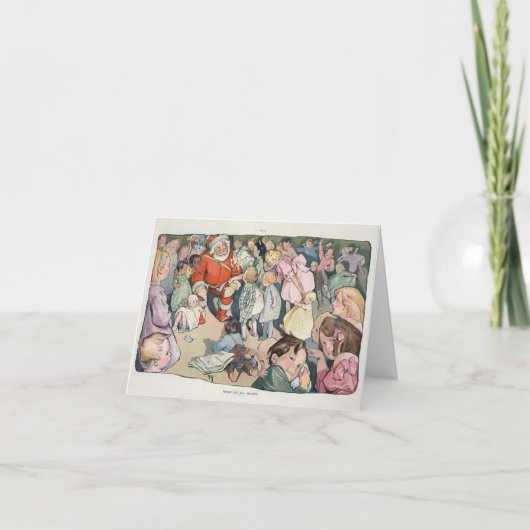 ヴィンテージバラオニールサンタクロースクリスマスカード シーズンカード (正面)