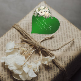 ヴィンテージバラオンエメラルドボホ結婚ズ ハートシール