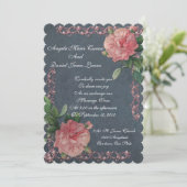 ヴィンテージバラオンシャルボード結婚式招待状 招待状 (スタンド正面)