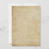 ヴィンテージバラオーナメントパーチメント50th誕生日 招待状 (裏面)