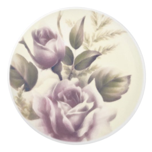 ヴィンテージバラオールドグラマーカスタムシックエレガント セラミックノブ (正面)