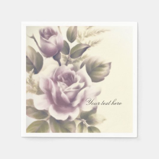 ヴィンテージバラオールドグラマーカスタムパーティー スタンダードカクテルナプキン (正面)