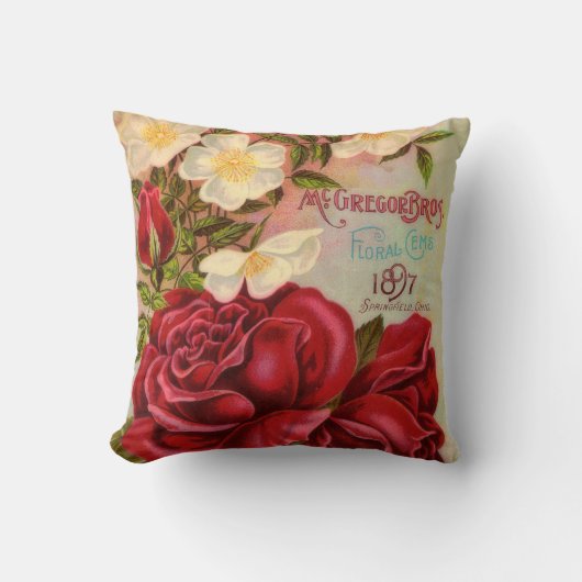 ヴィンテージバラカタログカバーAmerican MoJo枕 クッション (正面)