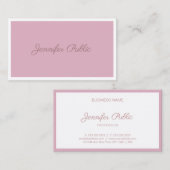 ヴィンテージバラカラー手書きスクリプト文字プレーン 名刺 (正面/裏面)