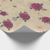 ヴィンテージバラガーデエレガントンスタイリッシュ ラッピングペーパー (角)