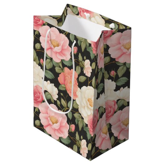 ヴィンテージバラガーデンインノワール赤面 ミディアムペーパーバッグ (正面アングル)