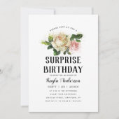 ヴィンテージバラガーデンサプライズ誕生日パーティー 招待状 (正面)