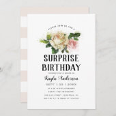 ヴィンテージバラガーデンサプライズ誕生日パーティー 招待状 (正面/裏面)