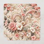 ヴィンテージバラガーデンスクロール 招待状 (正面/裏面)