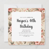 ヴィンテージバラガーデンスクロール 招待状 (裏面)