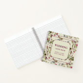 ヴィンテージバラガーデン結婚フローラのゲストブック ノートブック (内部)