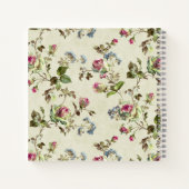 ヴィンテージバラガーデン結婚フローラのゲストブック ノートブック (裏面)