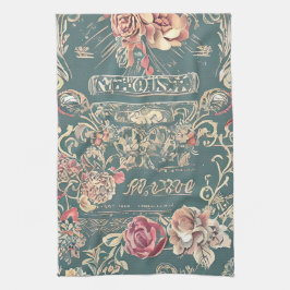 ヴィンテージバラキッチンタオル キッチンタオル