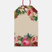 ヴィンテージバラギフトラベルパーソナライズされた編集文字 ギフトタグ (裏面)