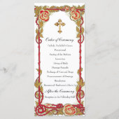 ヴィンテージバラクリスチャン結婚式 プログラム (裏面)