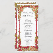 ヴィンテージバラクリスチャン結婚式 プログラム (正面/裏面)