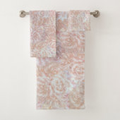 ヴィンテージバラクリームカラー – フローラルパターン バスタオルセット (インサイチュ)