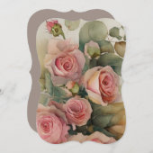 ヴィンテージバラグリーティングカード (正面/裏面)