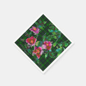 ヴィンテージバラグリーンプレイド スタンダードカクテルナプキン (角)