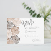 ヴィンテージバラグレーウェディングRSVPカード 出欠カード (スタンド正面)