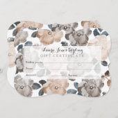 ヴィンテージバラサロンギフト証明書テンプレート (正面/裏面)