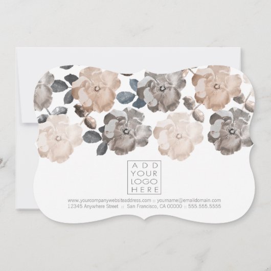 ヴィンテージバラサロンギフト証明書テンプレート (裏面)