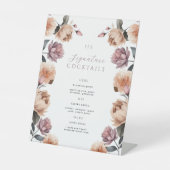 ヴィンテージバラシグネチャー結婚カクテルのテーブル 台座サイン (正面)