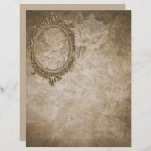 ヴィンテージバラシャビーシックスクラップブック作りクラフト紙 (正面/裏面)