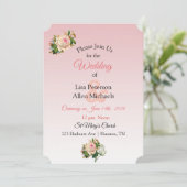 ヴィンテージバラシャンパンフローラ結婚式招待状 招待状 (スタンド正面)