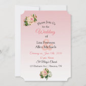 ヴィンテージバラシャンパンフローラ結婚式招待状 招待状 (正面)