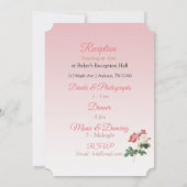 ヴィンテージバラシャンパンフローラ結婚式招待状 招待状 (裏面)