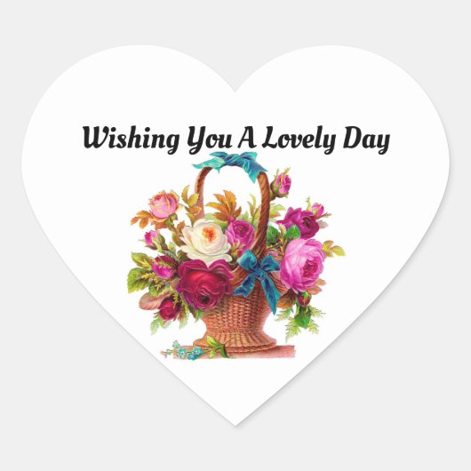 ヴィンテージバラシール ハートシール (正面)