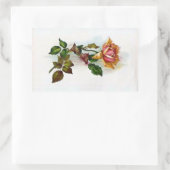 ヴィンテージバラシール 長方形シール (バッグ)