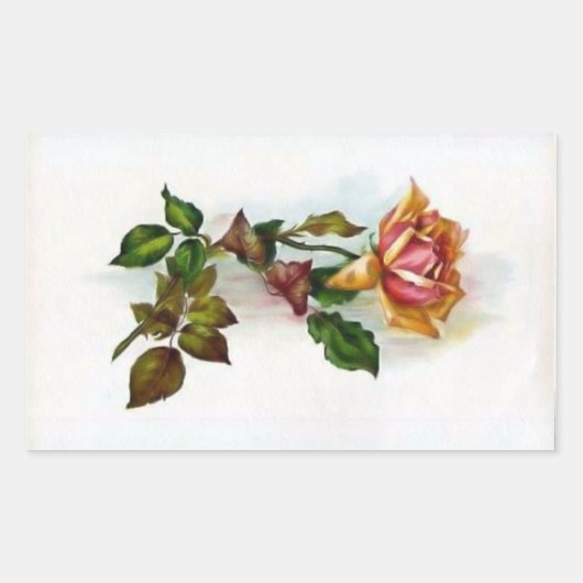 ヴィンテージバラシール 長方形シール (正面)