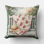 ヴィンテージバラスイングキルトチャーム クッション (正面)