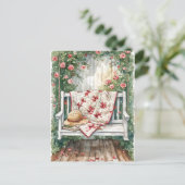 ヴィンテージバラスイングキルトチャーム ポストカード (スタンド正面)