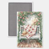 ヴィンテージバラスイングキルトチャーム マグネット (正面/裏面)