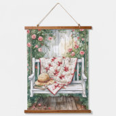 ヴィンテージバラスイングキルトチャーム 吊り下げ型タペストリー (正面)