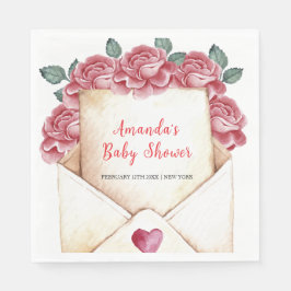 ヴィンテージバラスウィートレターベビーシャワー スタンダードランチョンナプキン