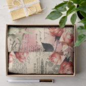 ヴィンテージバラスクリプトピンク赤面Ephemera 薄葉紙 (ギフト)