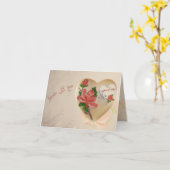 ヴィンテージバラスタイルアラビアマザーズデイカード カード (黄色い花)