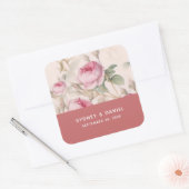 ヴィンテージバラス結婚クエアのステッカー スクエアシール (封筒)